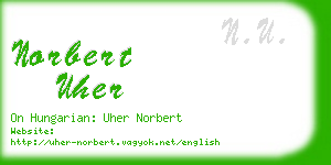 norbert uher business card